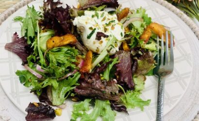 California Sun Dried Nectarines and Burrata Salad