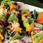 Grilled Chicken-Sun Dried Apricot Skewer