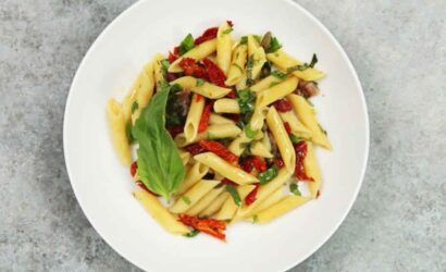 Pasta with Bold Flavors of Anchovies, Capers & Sun Dried Tomatoes